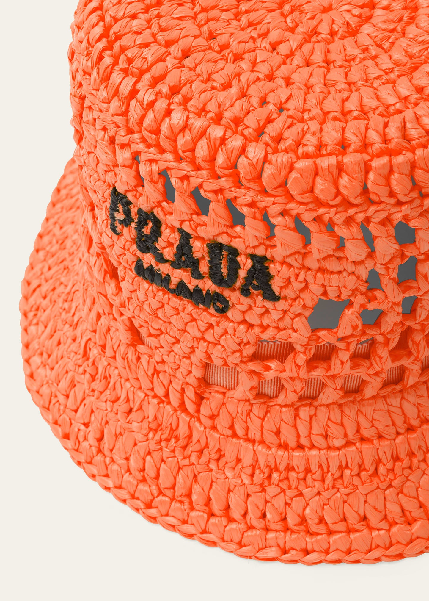 Logo Cutout Raffia Bucket Bag - 4