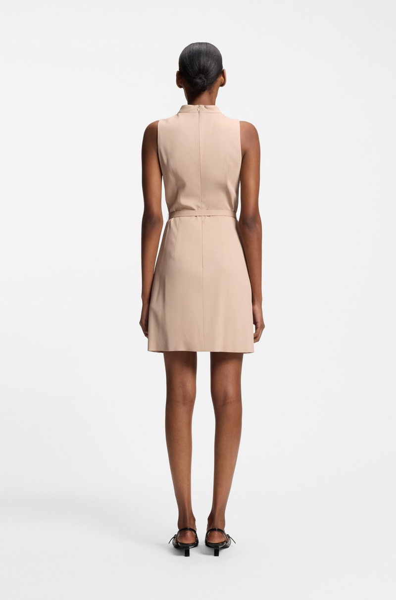 TUNIC DRESS WITH BELT AND PIPING 4