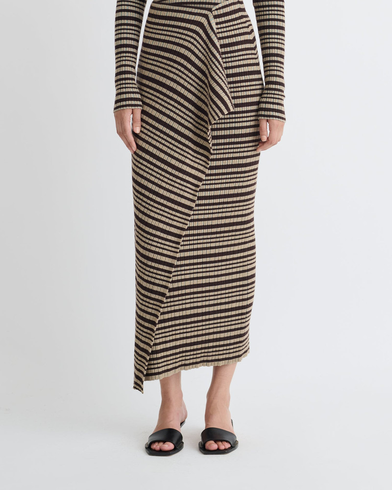Fine Merino Rib Mid-Length Skirt 7