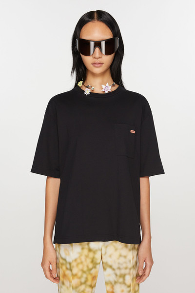 Acne Studios Crew neck t-shirt - Relaxed fit - Black outlook