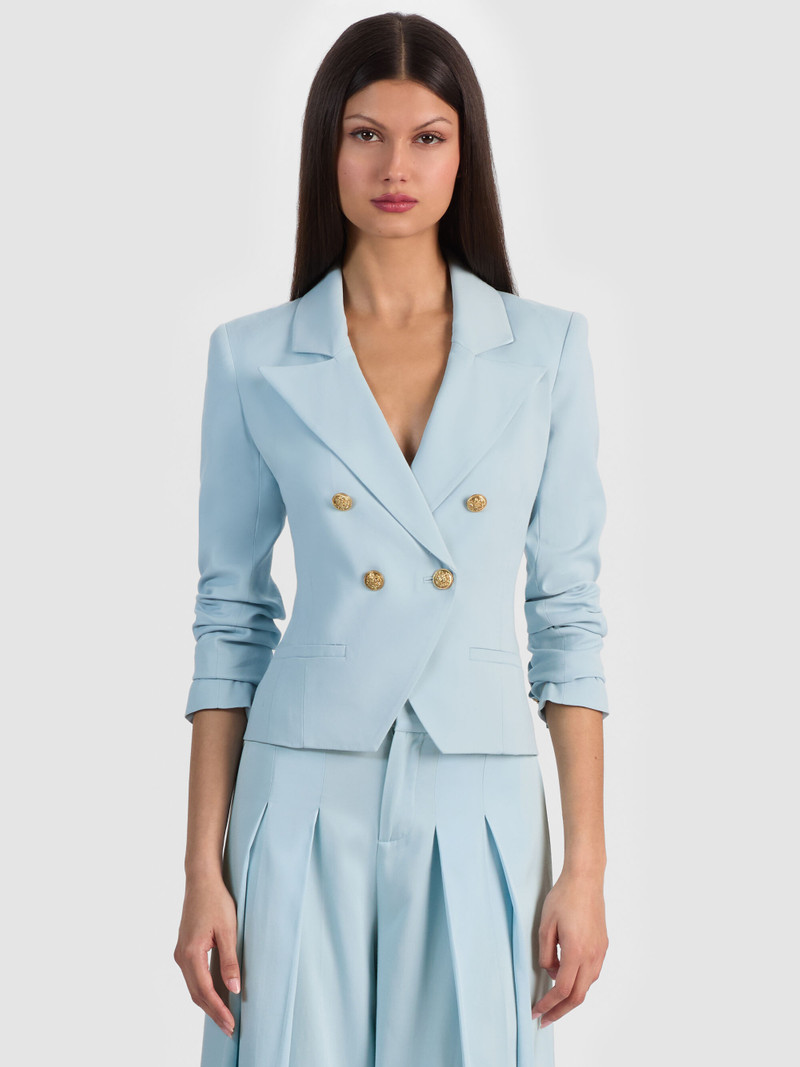 SABLE DOUBLE BREASTED CROPPED BLAZER 2