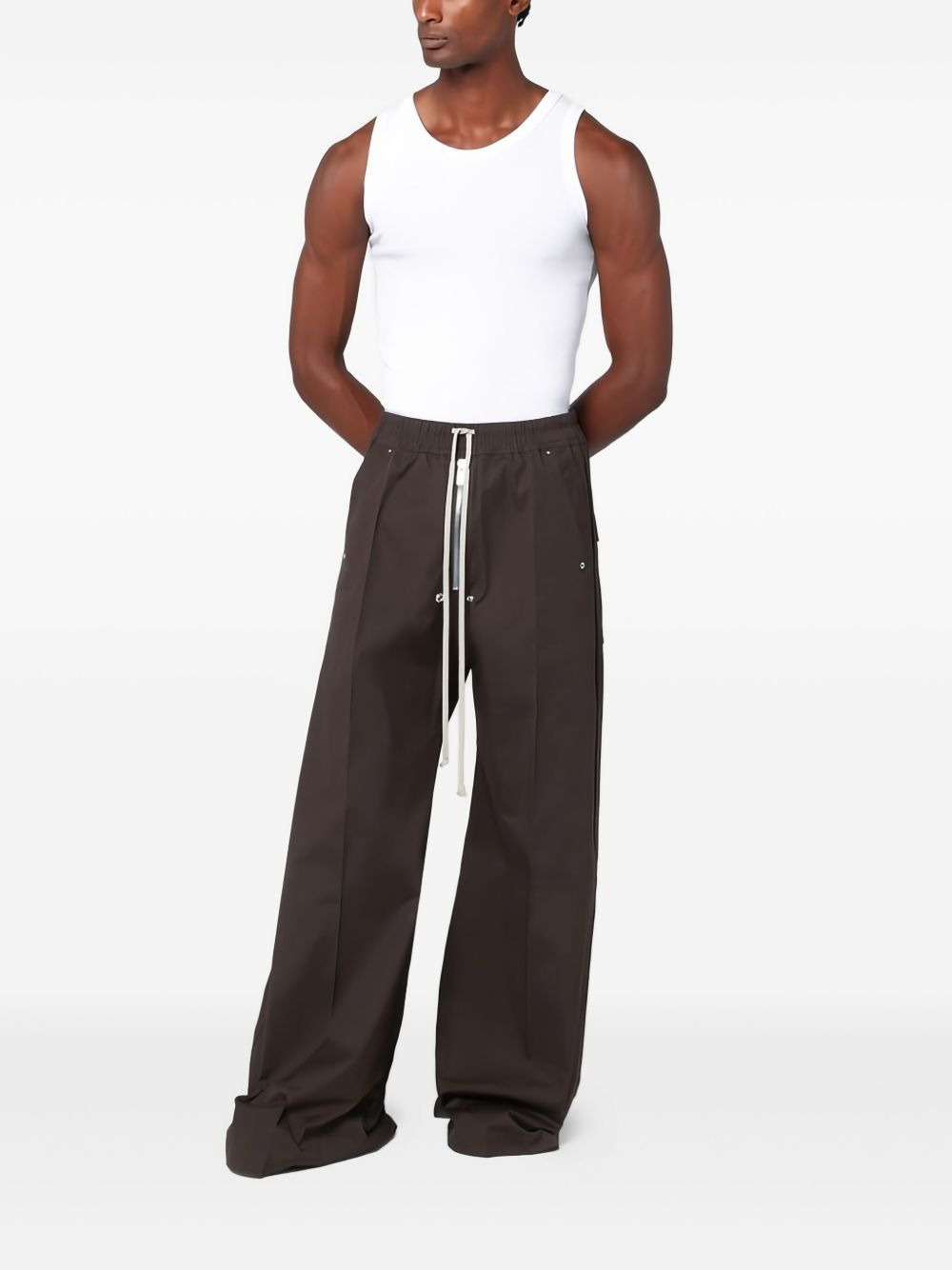 studd-embellishment drawstring trousers - 2