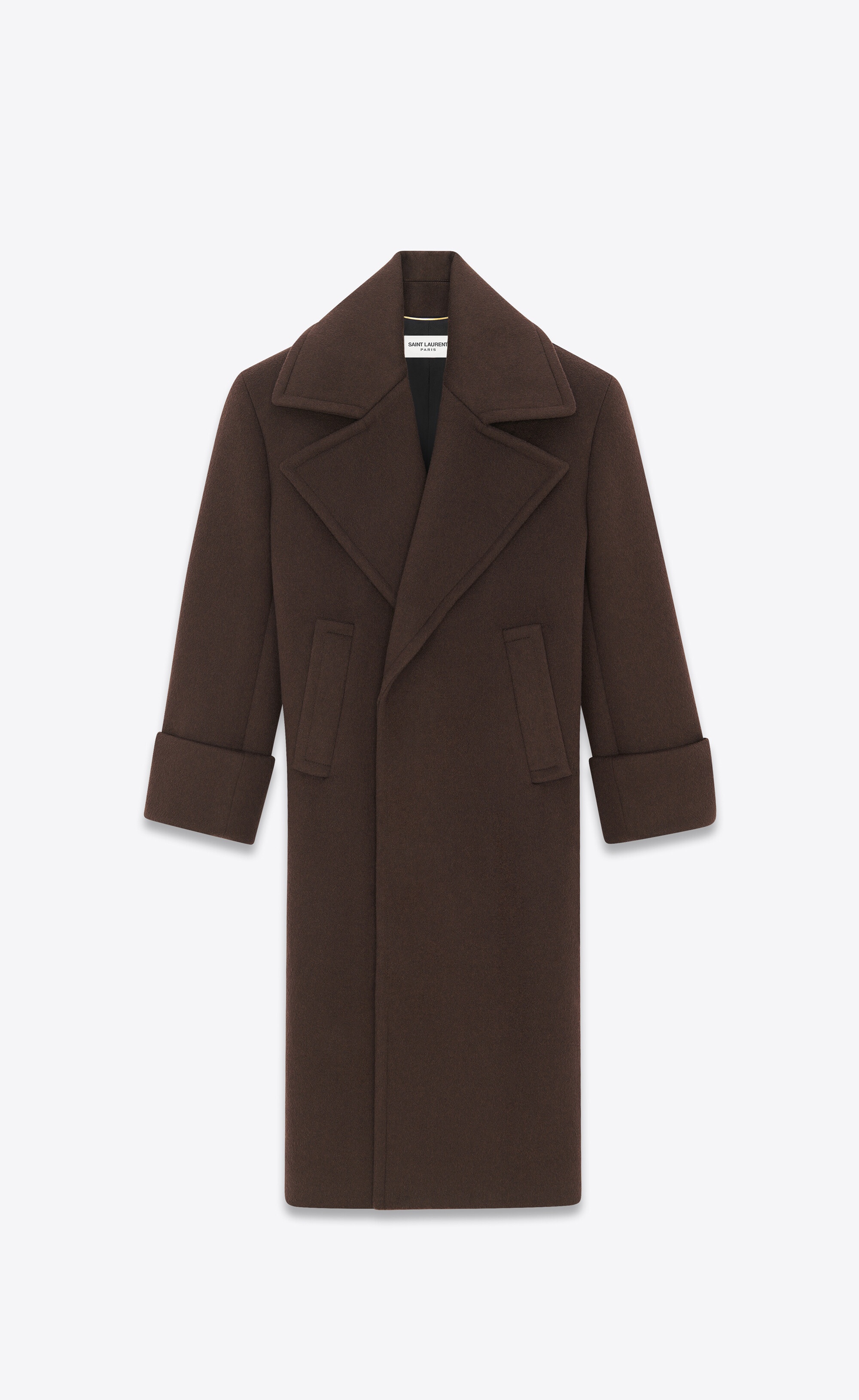 long coat in cashmere felt - 1