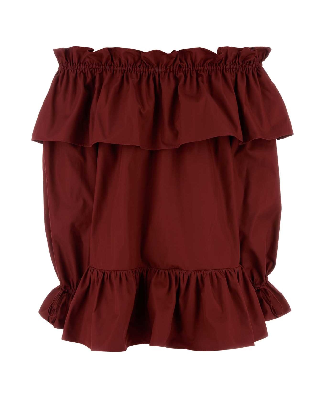 Tiziano Red Twill Mini Dress - 2