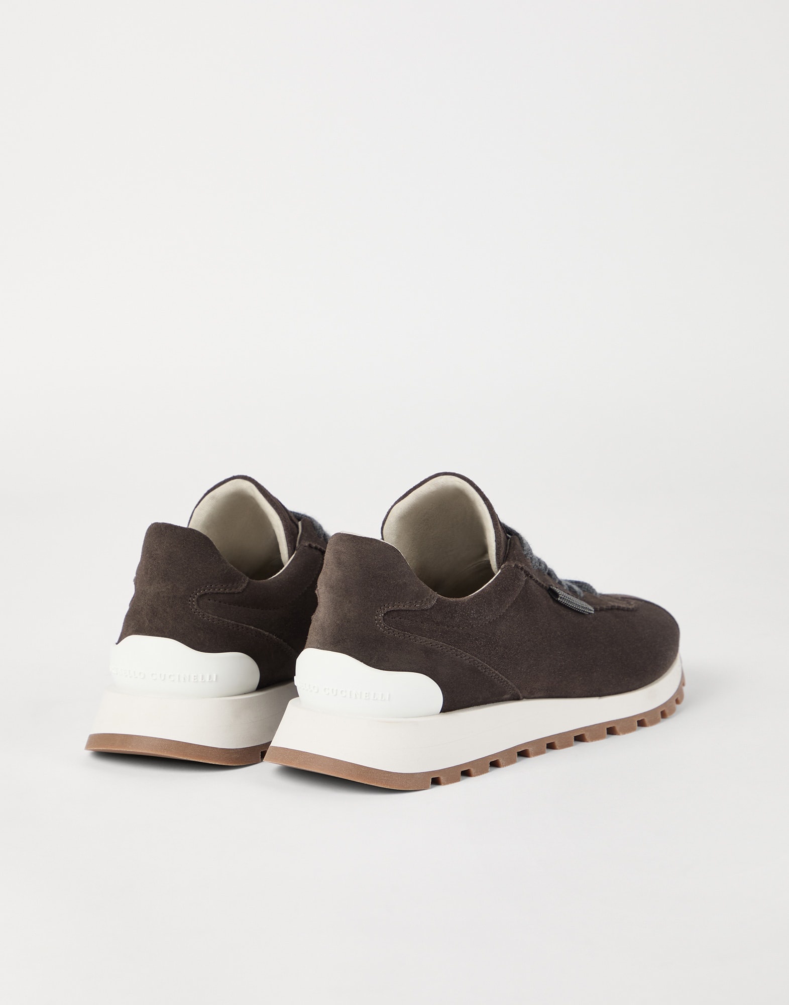 Suede runners with shiny tab - 2