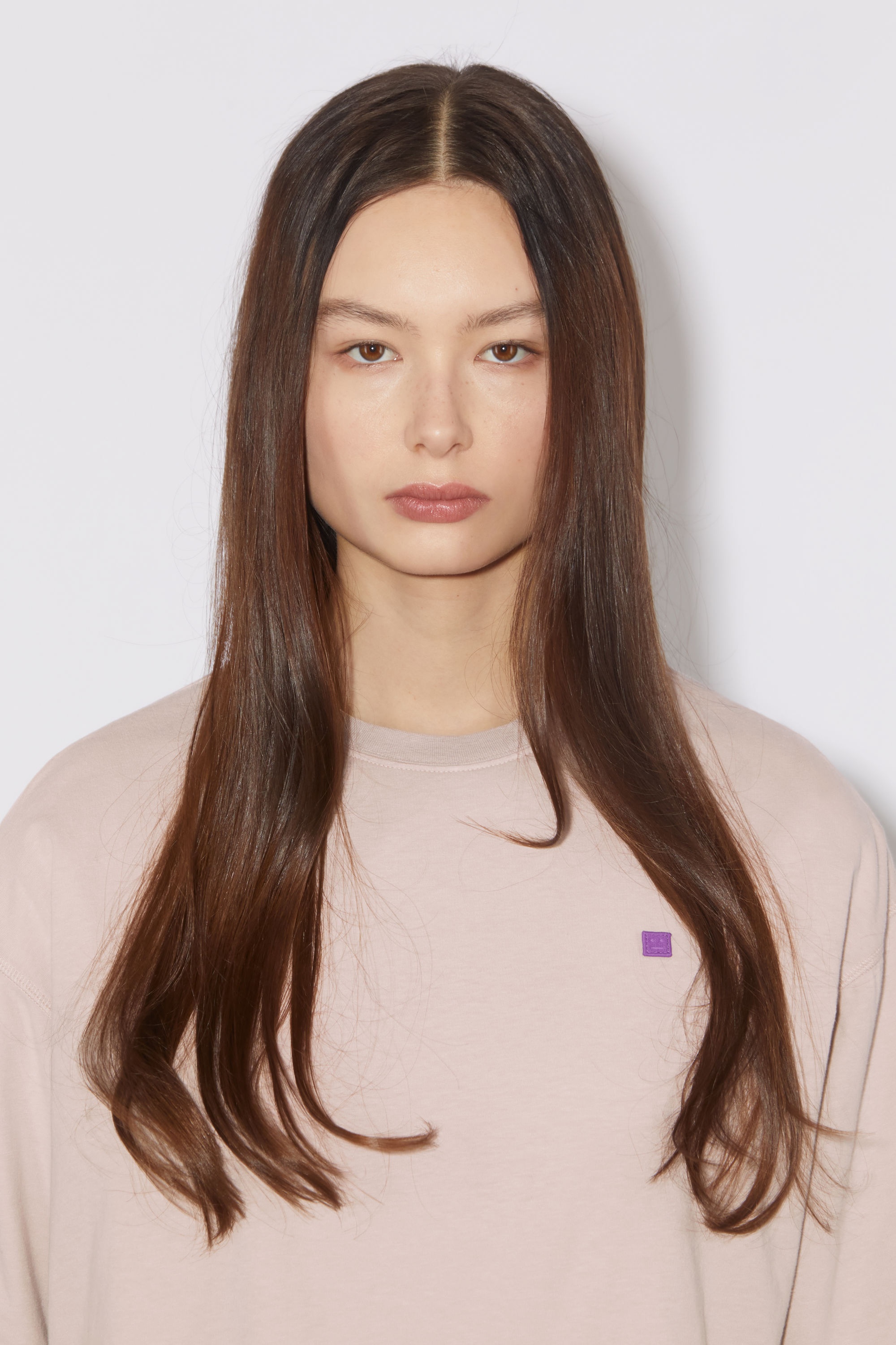 Crew neck t-shirt- Relaxed fit - Dusty beige - 4