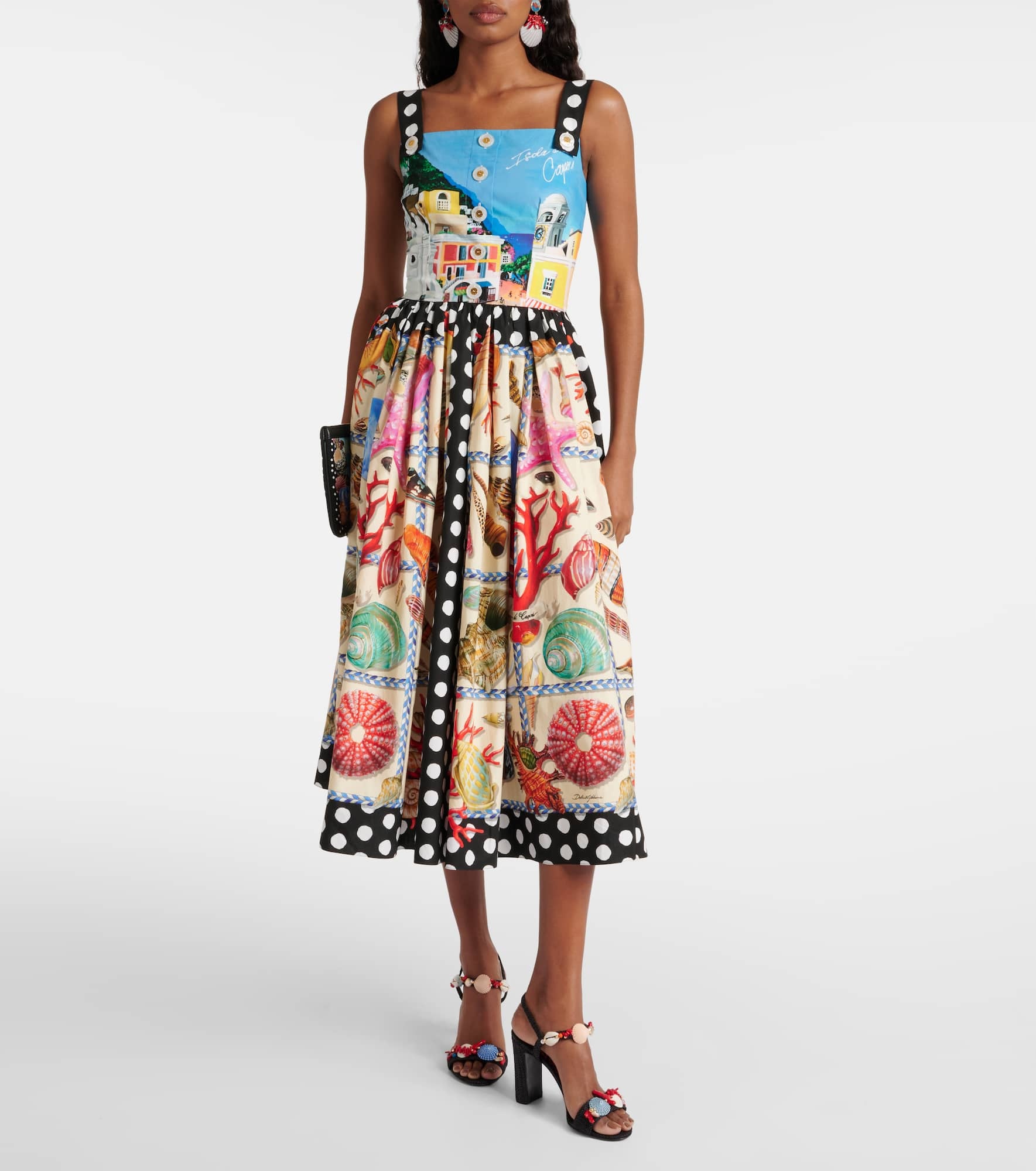 Capri printed cotton midi dress - 2