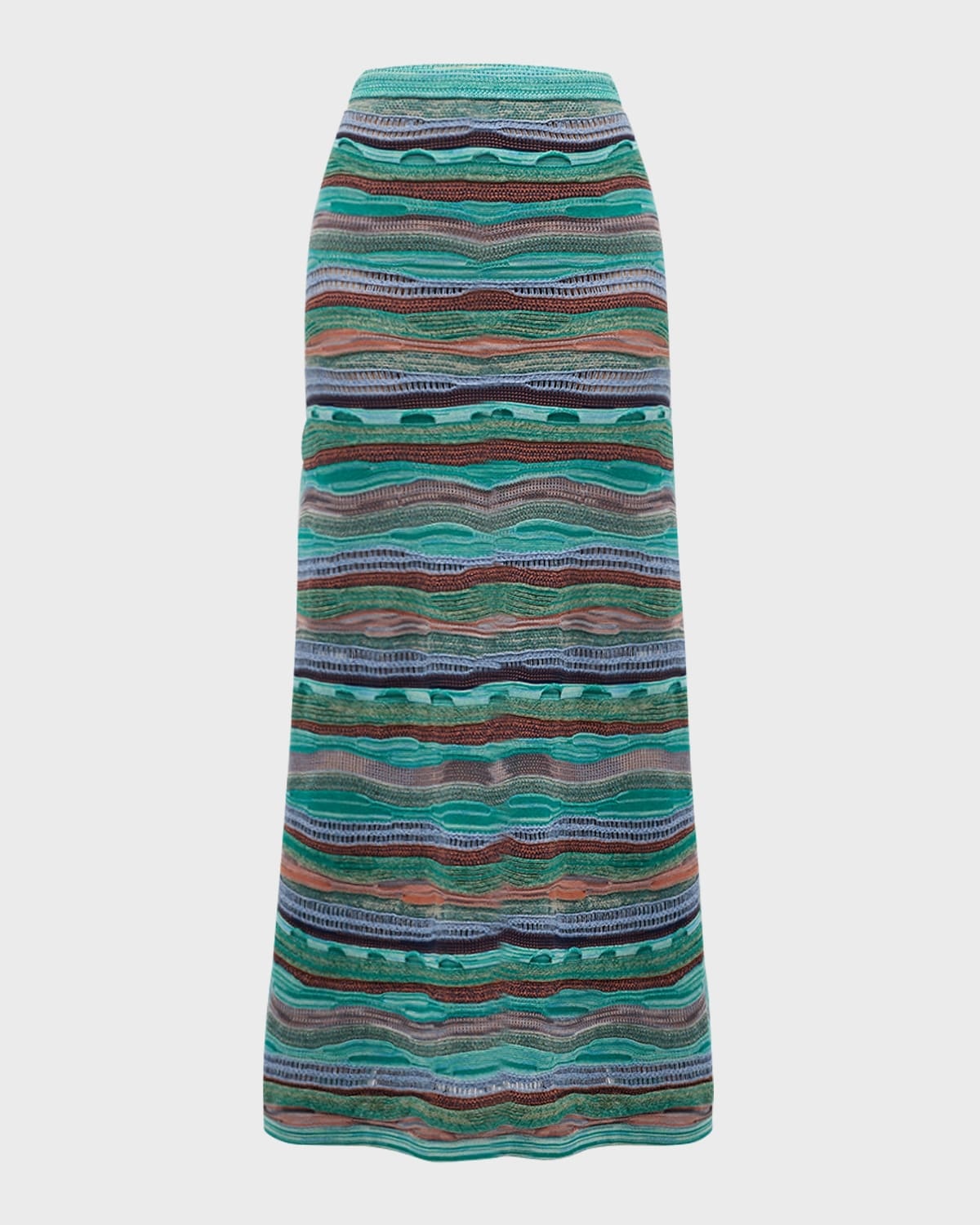 Rosen Multicolor Knit Maxi Skirt - 1