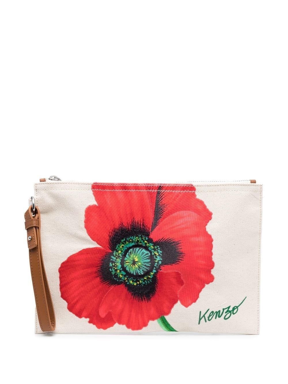 floral-print clutch bag - 1