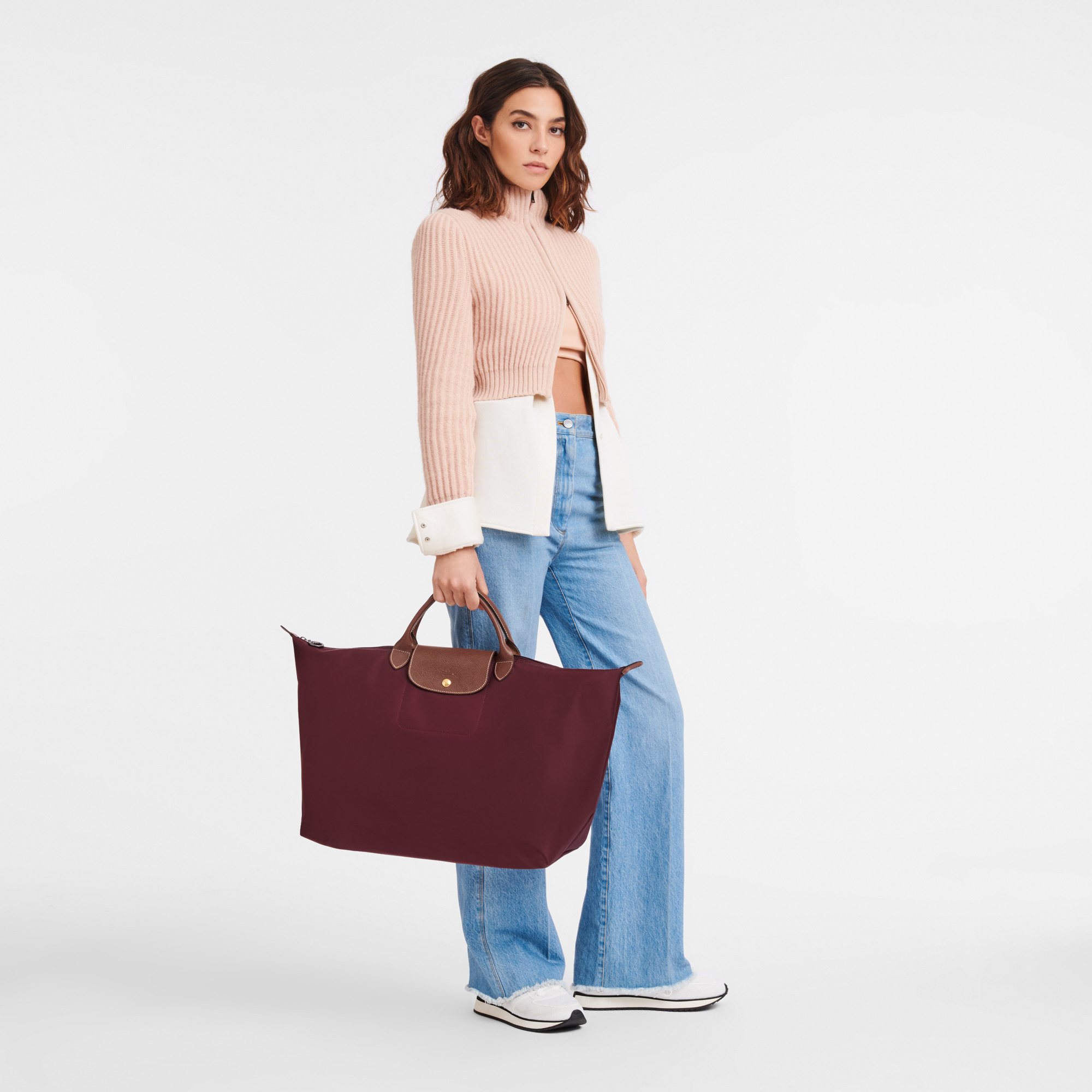 Le Pliage Original S Travel bag Burgundy - Recycled canvas - 2