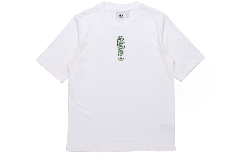 adidas adidas originals Graphic Tee 3 Graffiti Printing Round Neck White GK5901 outlook