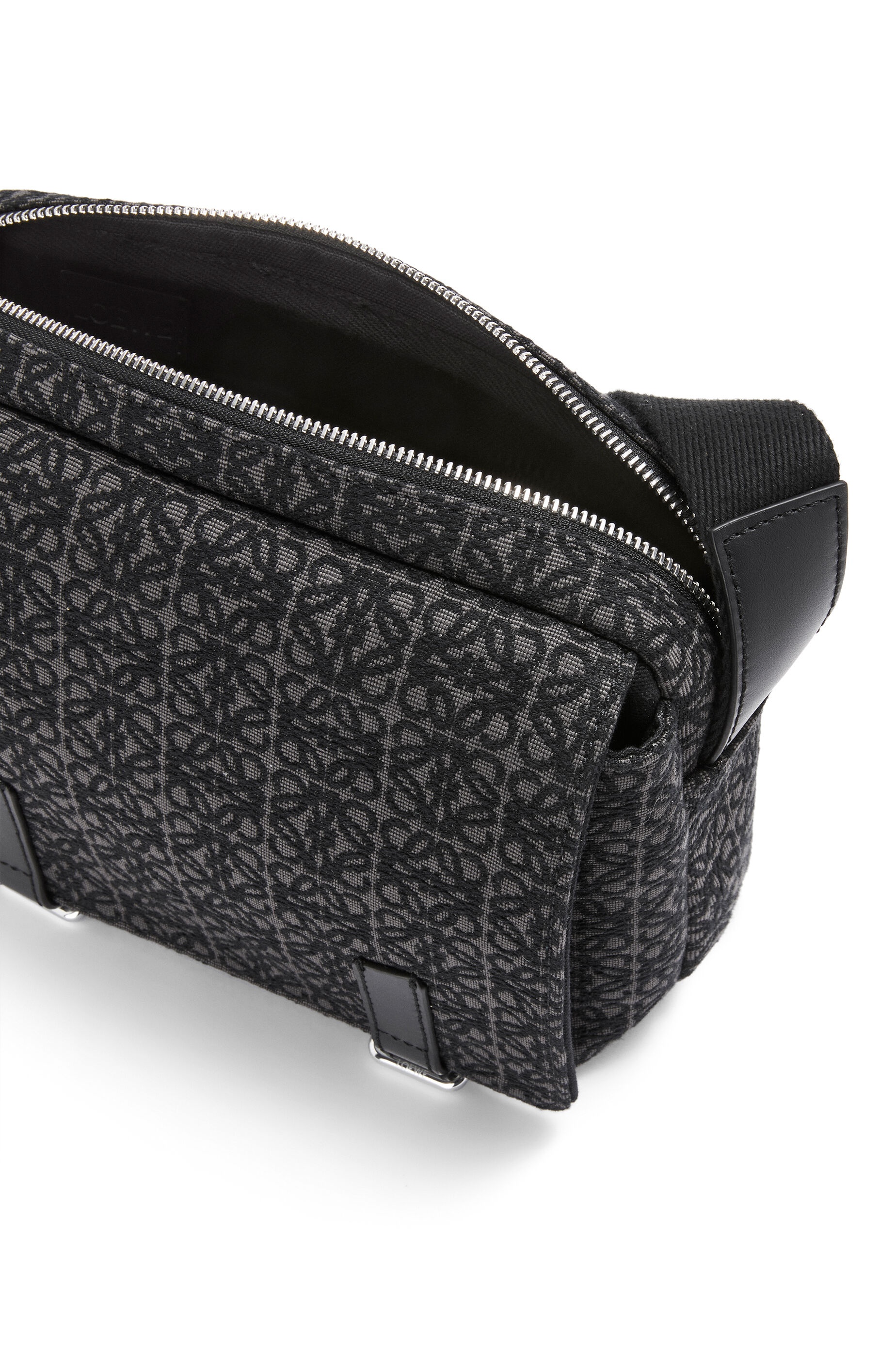 XS Military messenger bag in Anagram jacquard and calfskin - 4