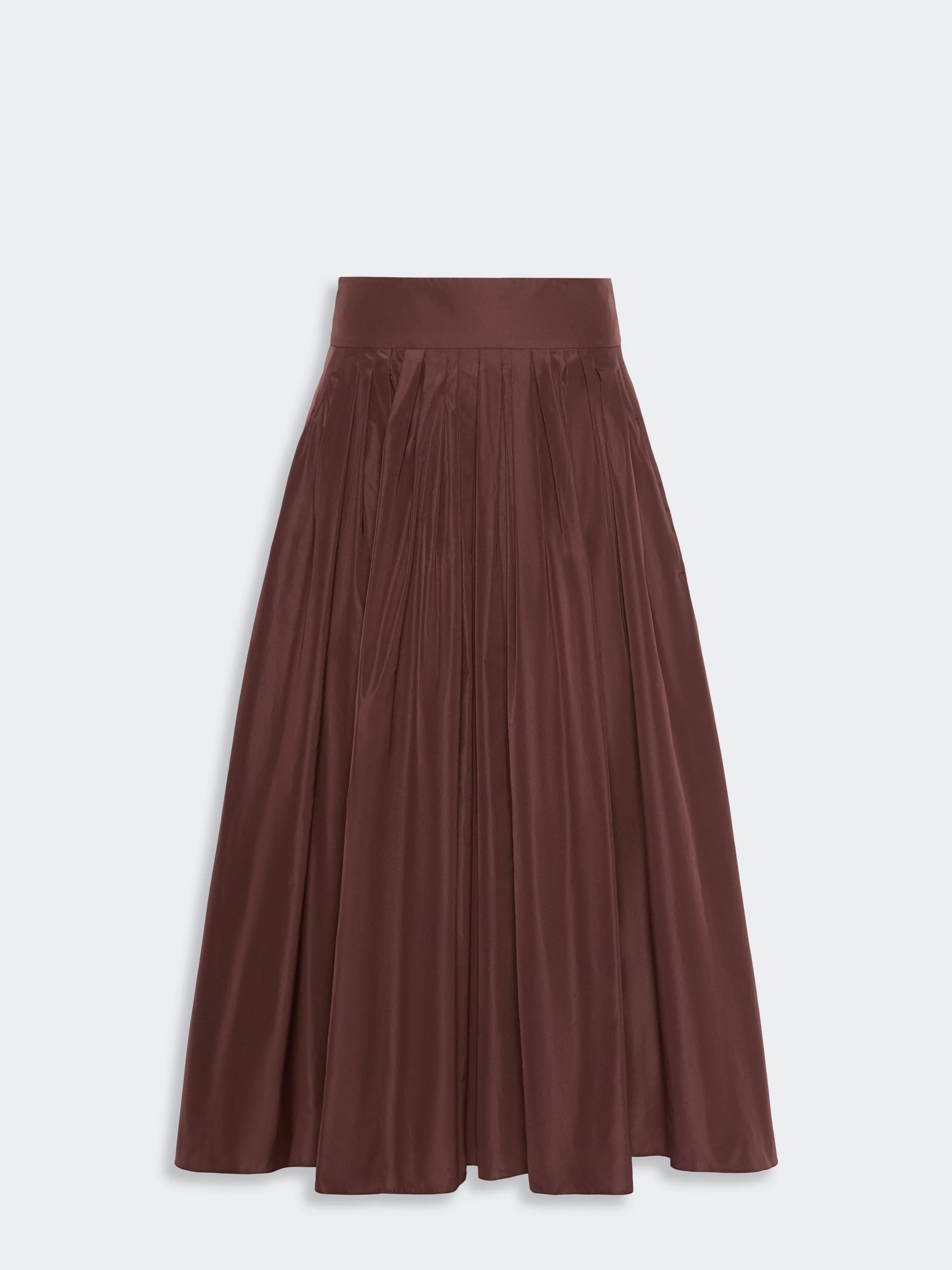 ROMINA Taffeta pleated skirt - BORDEAUX - 1