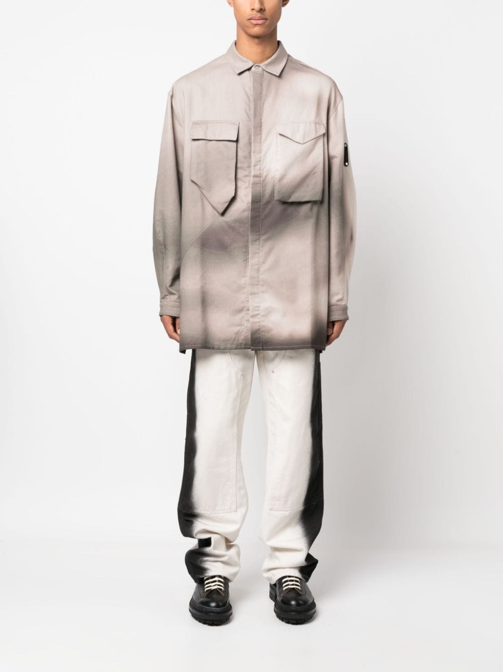 gradient-effect cotton shirt - 3