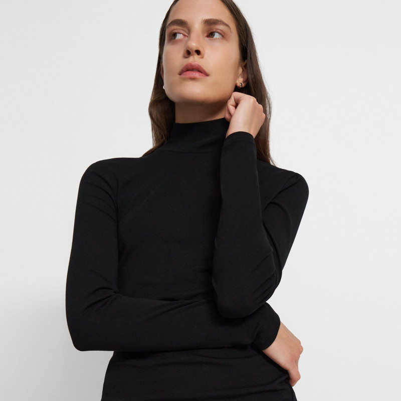 Theory Turtleneck Sweater in Ribbed Viscose outlook