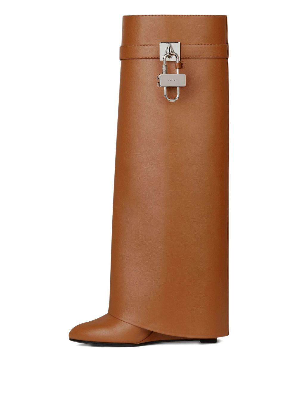 padlock leather boots - 5
