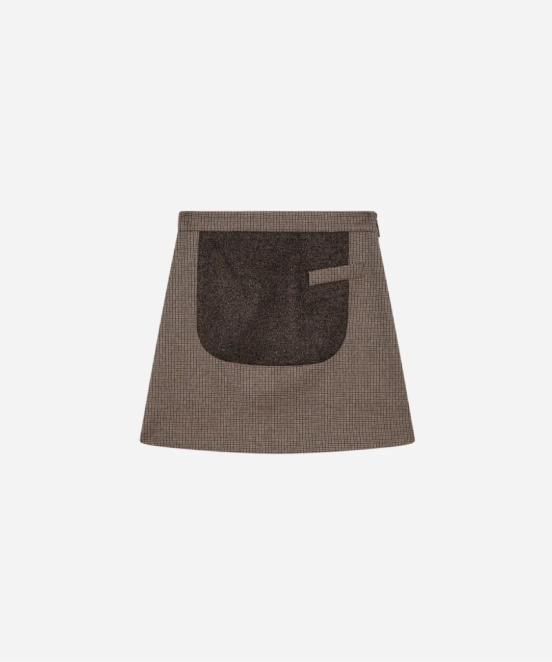 Mini skirt with micro houndstooth pattern - 1
