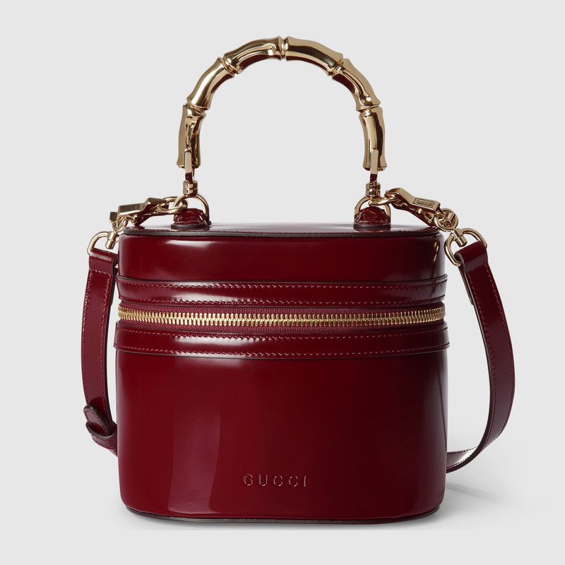 Mini vanity bag with bamboo handle 1