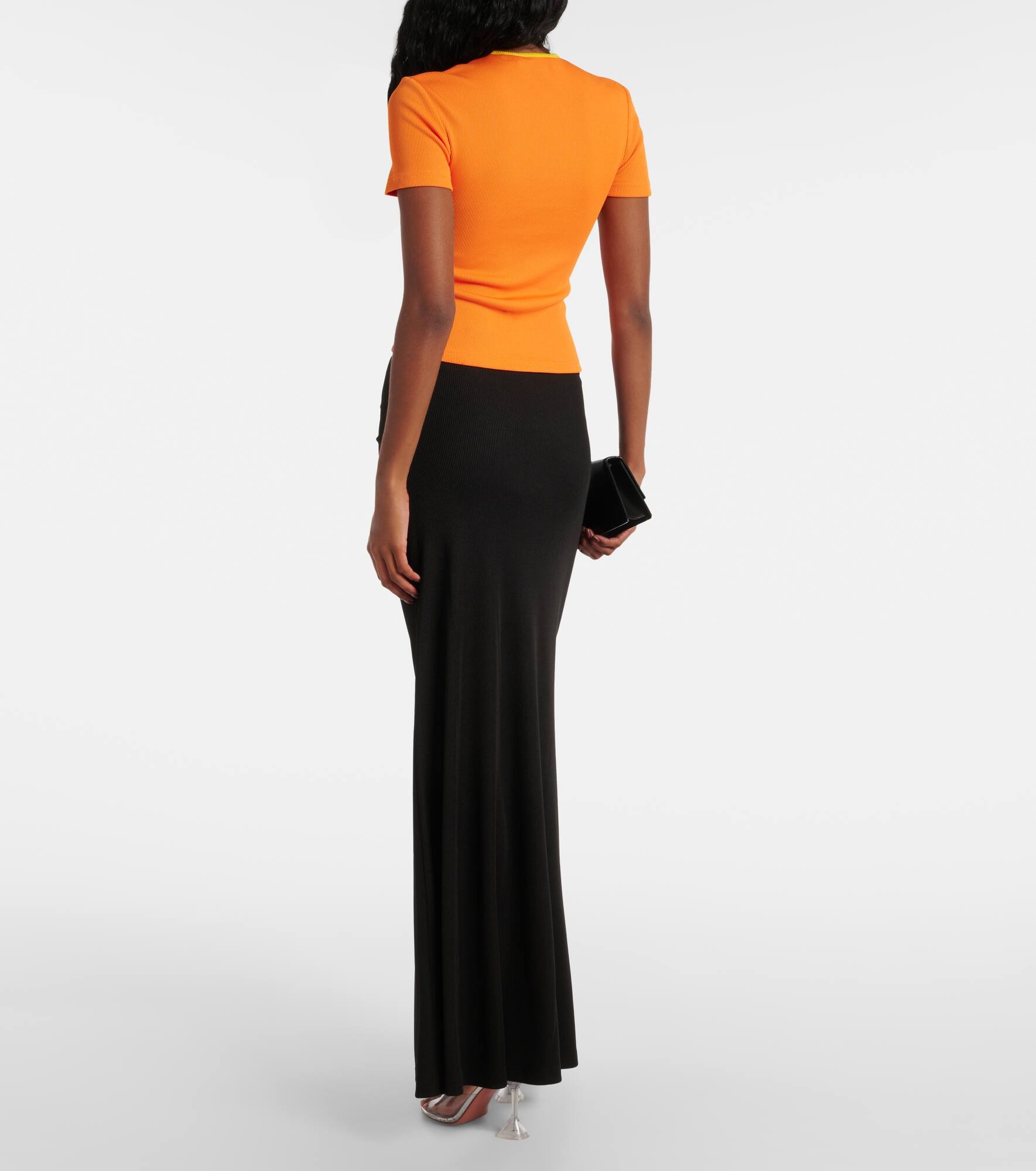 Open Twist ribbed-knit T-shirt - 3