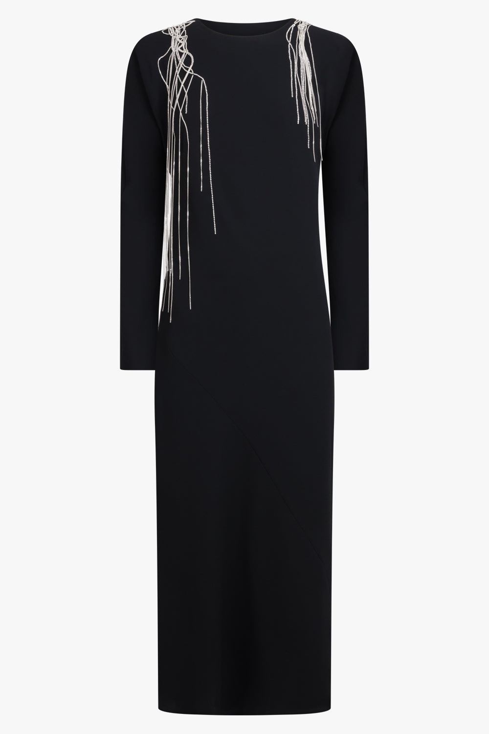 DAVION EMBELLISHED L/S MIDI DRESS | BLACK - 1