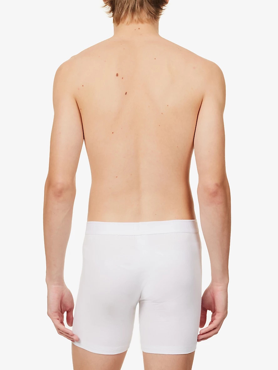 Elasticated-waistband stretch-cotton trunks - 5