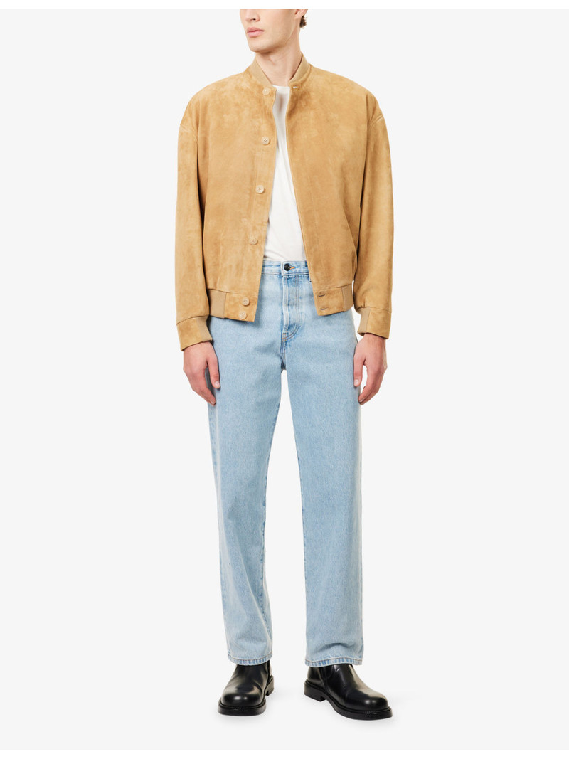 The Row Naran Suede Bomber Jacket outlook