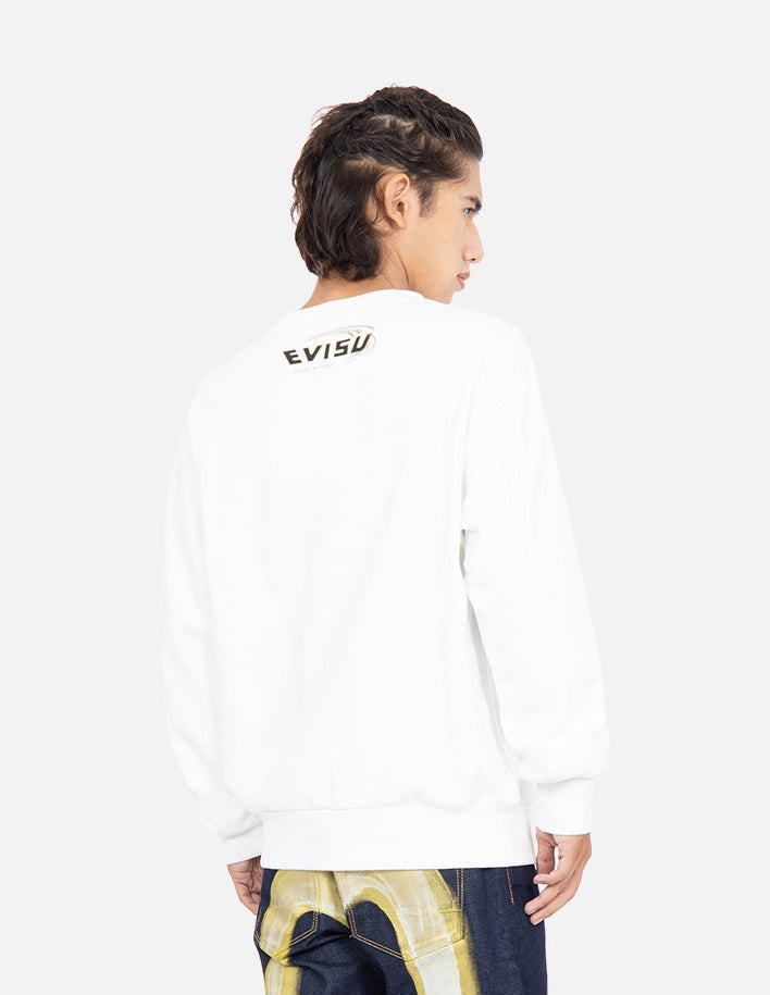 Japanese-pattern Seagull Print Sweatshirt - 8