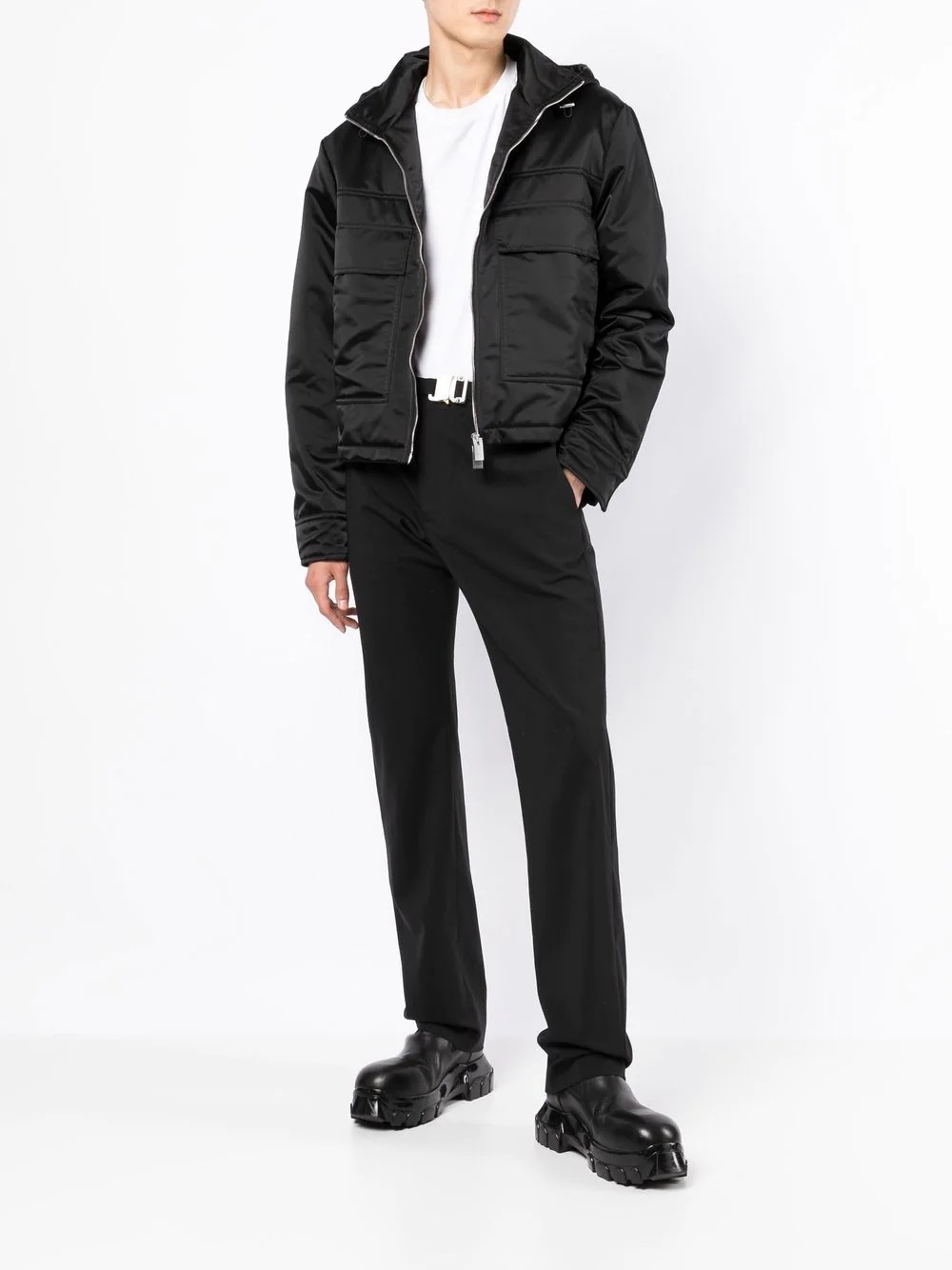 hooded zip-around jacket - 2