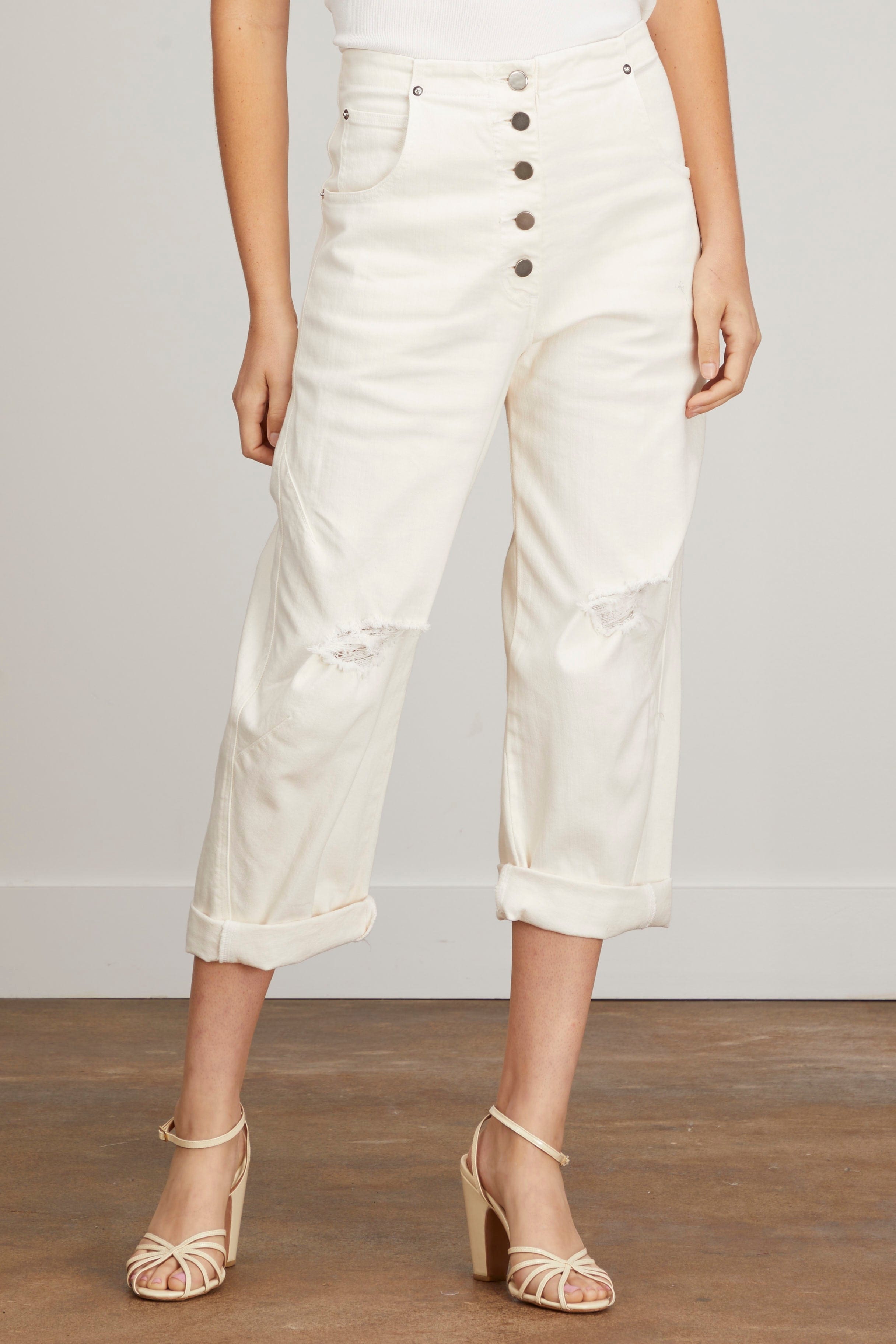 Wilkes Pant in Dirty White - 3
