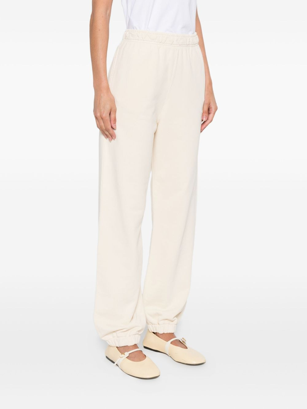 elastic-ankles cotton trousers - 3