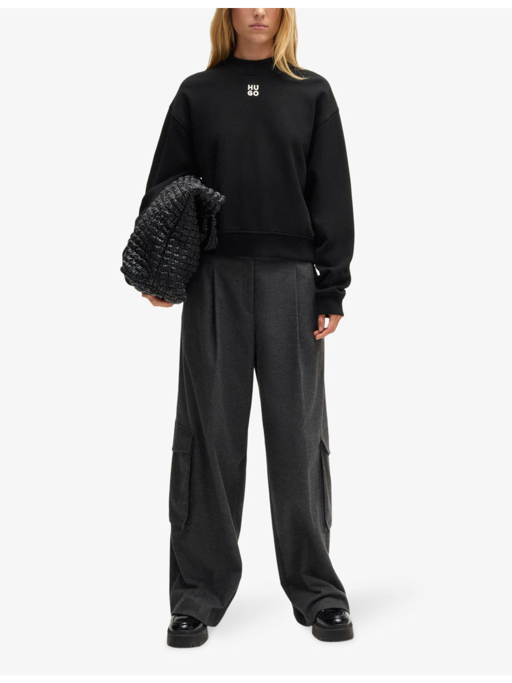 Brand-embroidered relaxed-fit cotton-jersey sweatshirt - 2