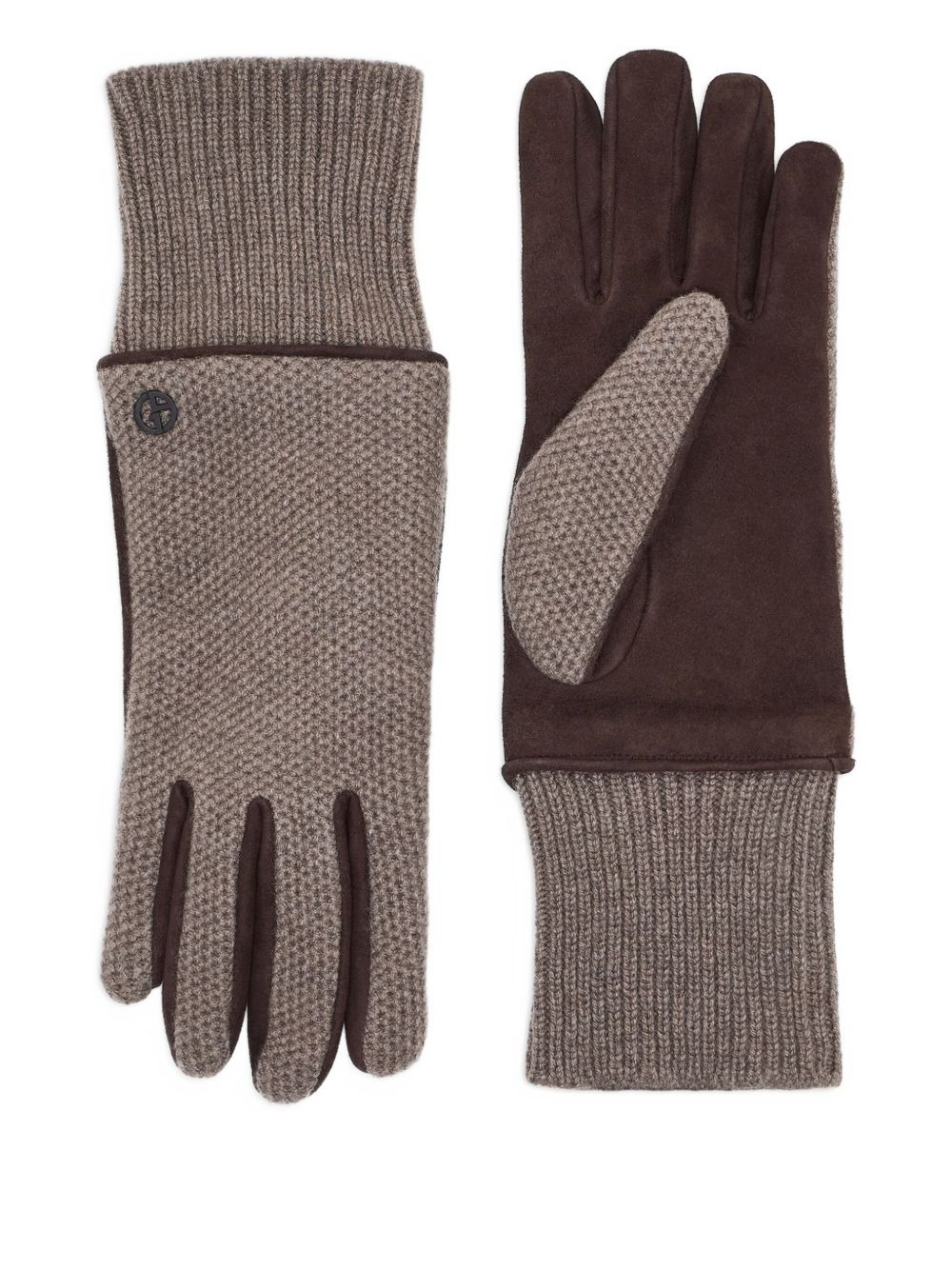 textured cashmere gloves - 1