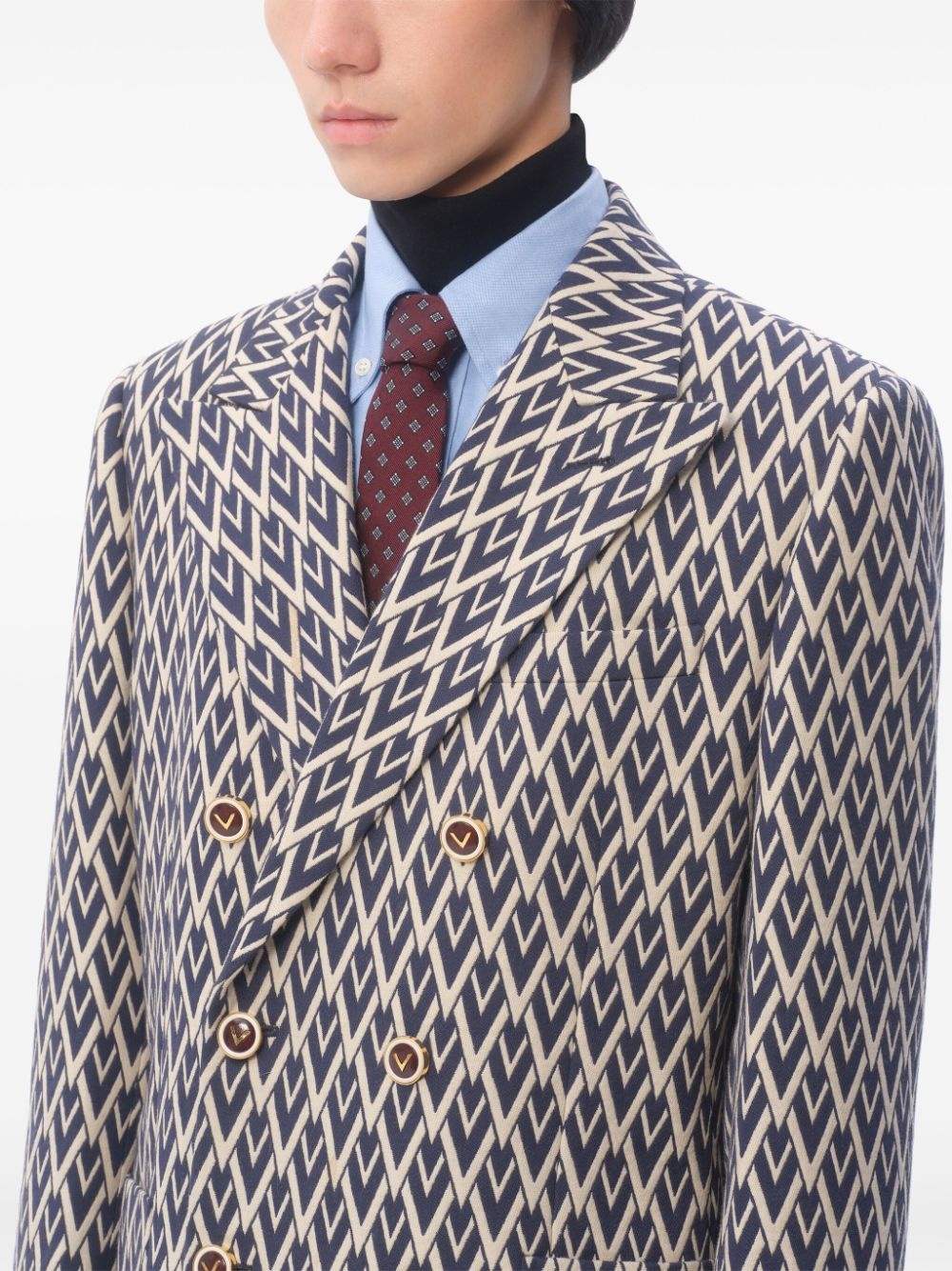 micro-check silk tie - 4