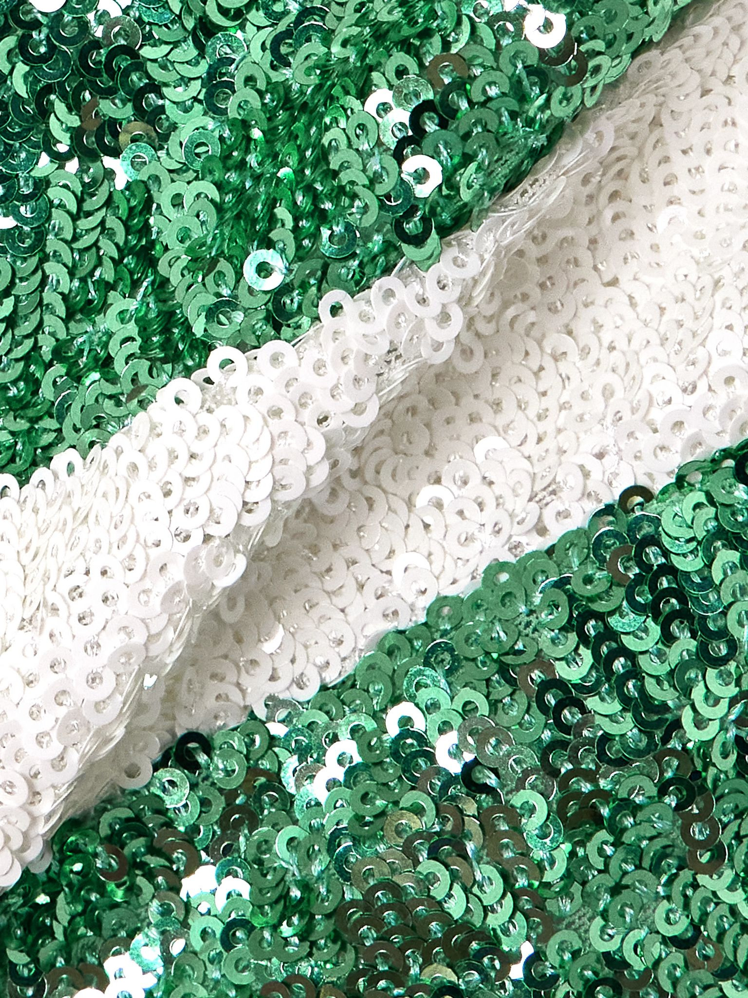 Lumière Candy striped sequined bikini Green - 4