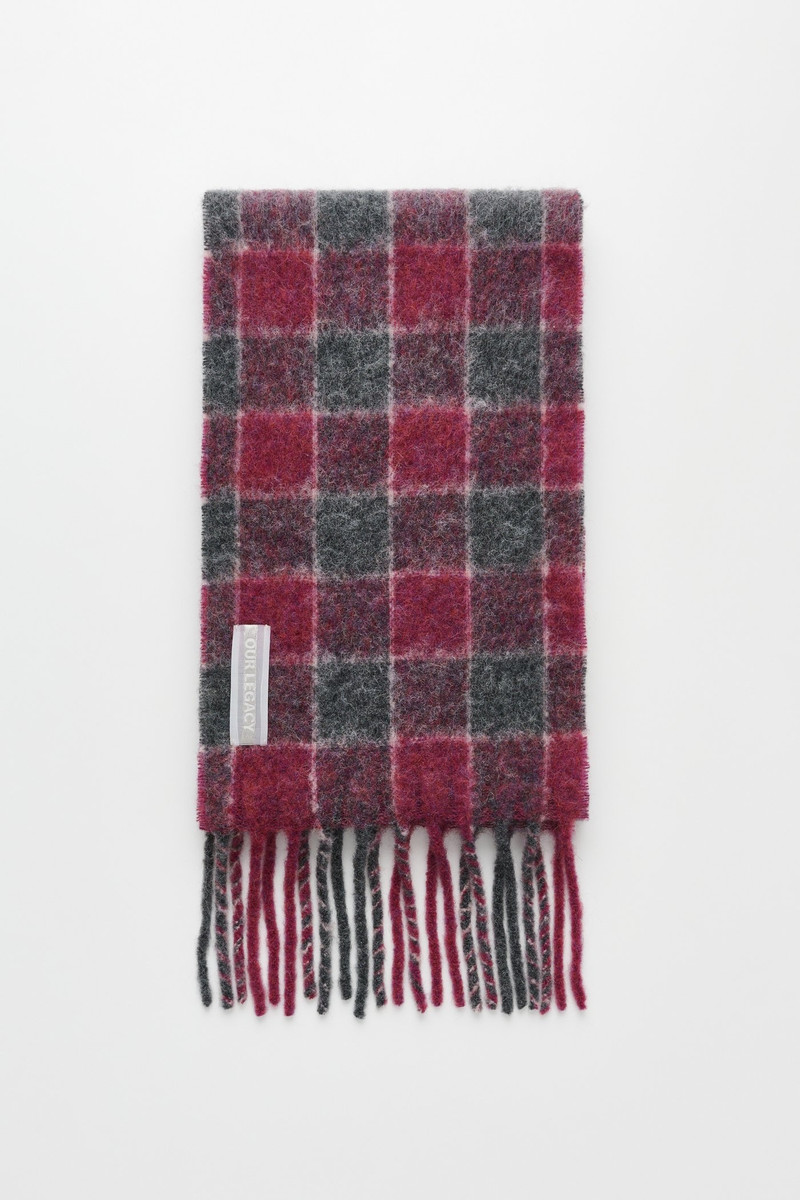 Estate Scarf Pink Fuzzy Alpaca 1