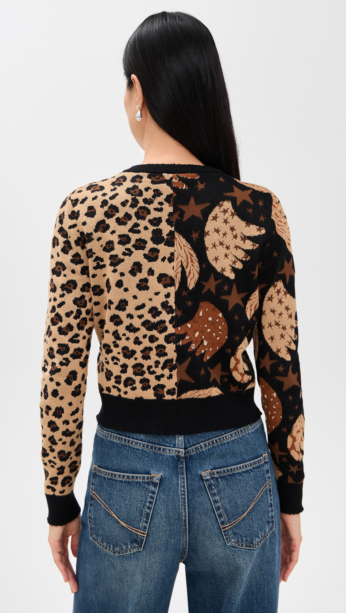 Banana Leopard Mixed Cardigan - 2