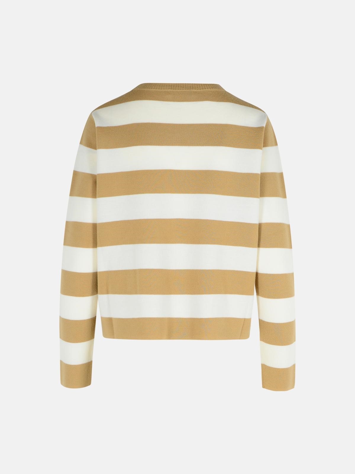 'VITERBO' SAND VIRGIN WOOL SWEATER - 3