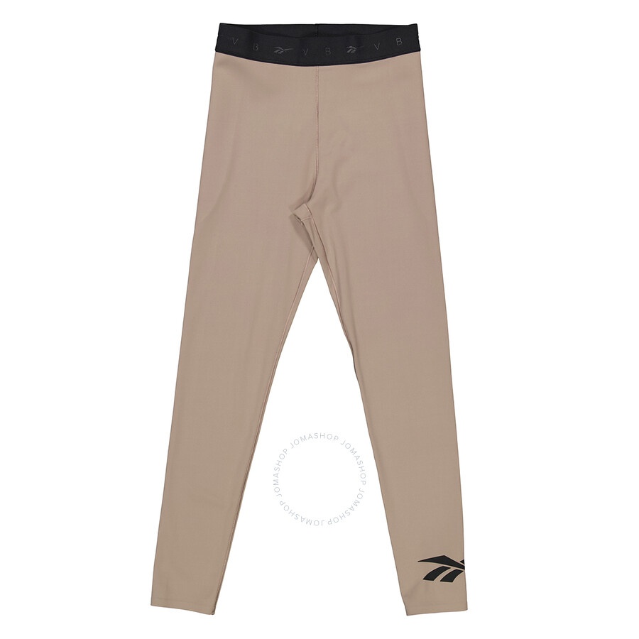 Reebok X Victoria Beckham Stone Grey Logo Leggings - 4