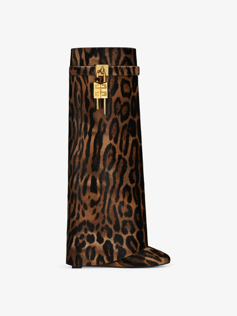 LEOPARD PRINT HAIRCALF의 SHARK LOCK BOOTS 1