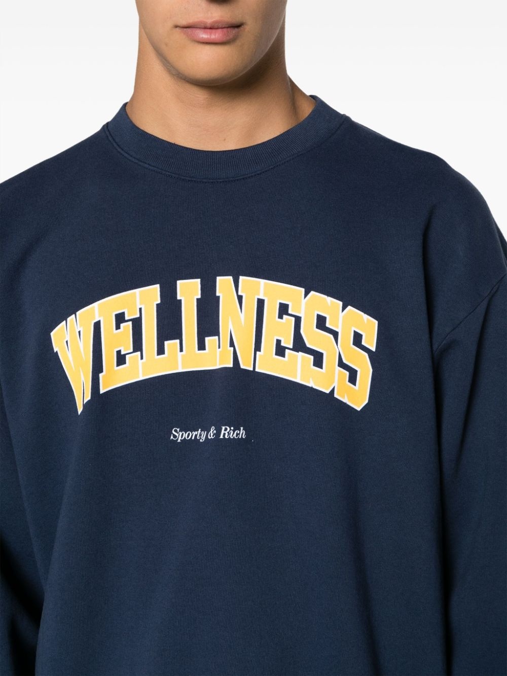 text-print cotton sweatshirt - 6
