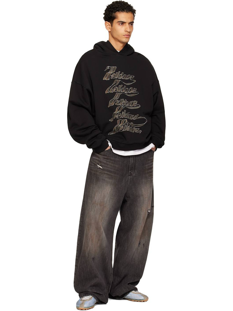 We11done Black Se11done Multi-Logo Hoodie outlook