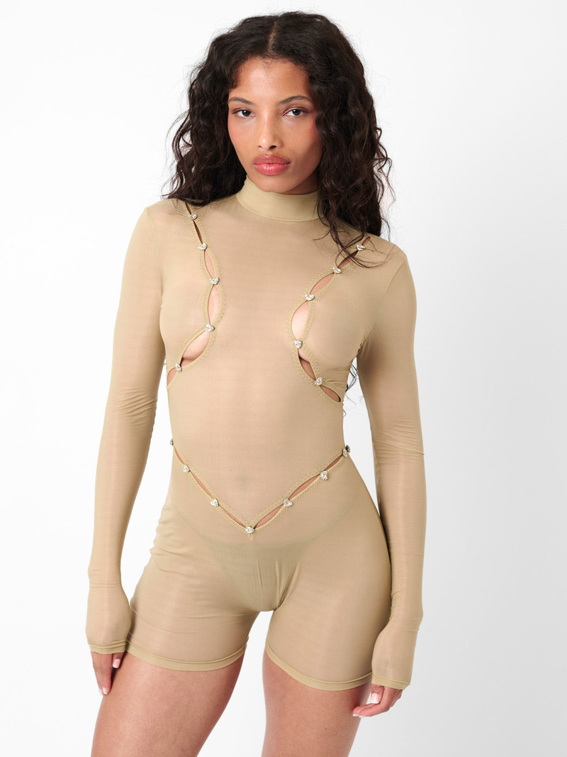 POSTER GIRL PIKA PLAYSUIT TAUPE outlook