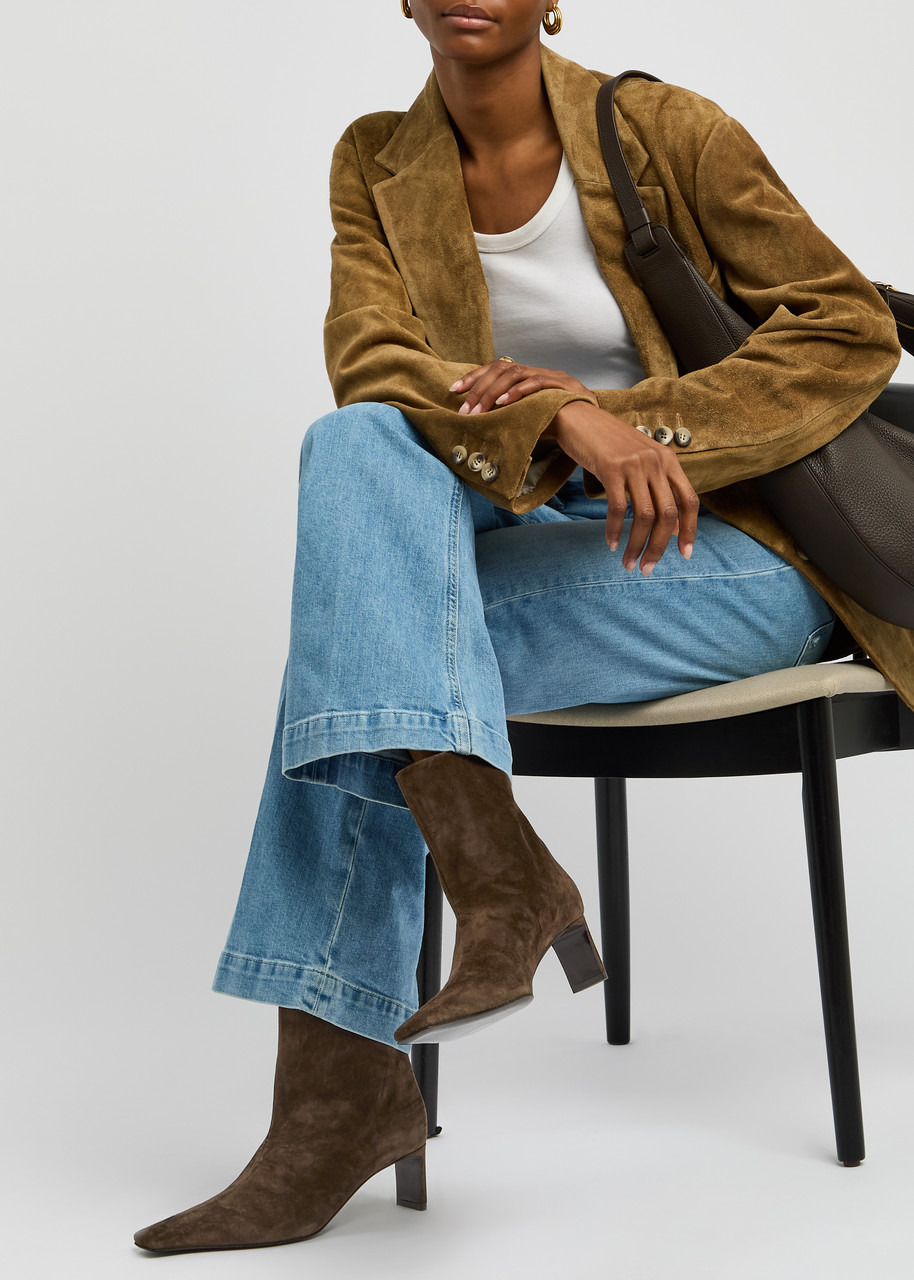 Khaite Ona 55 Suede Ankle Boots - 5