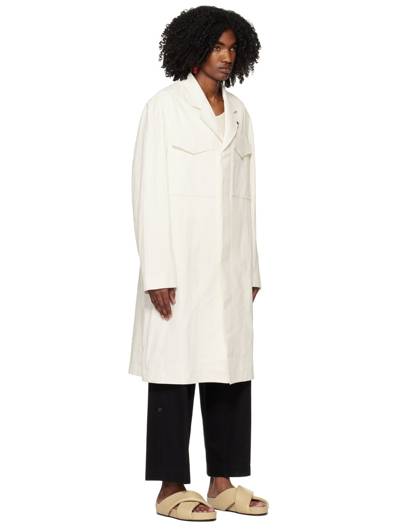 Jil Sander Off-White Flap Pocket Coat outlook