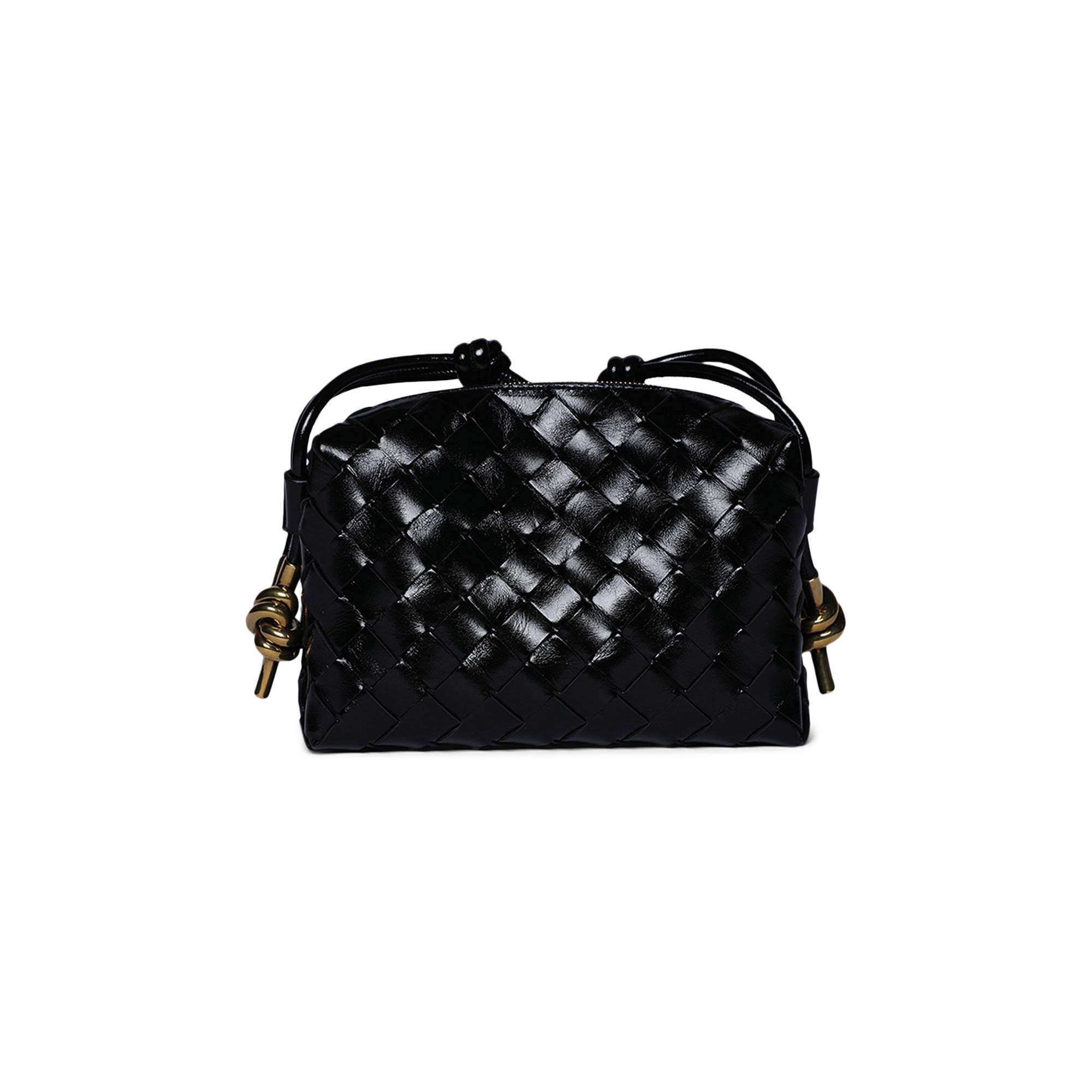 Bottega Veneta Loop Mini Shoulder Bag 'Black/Gold' - 1