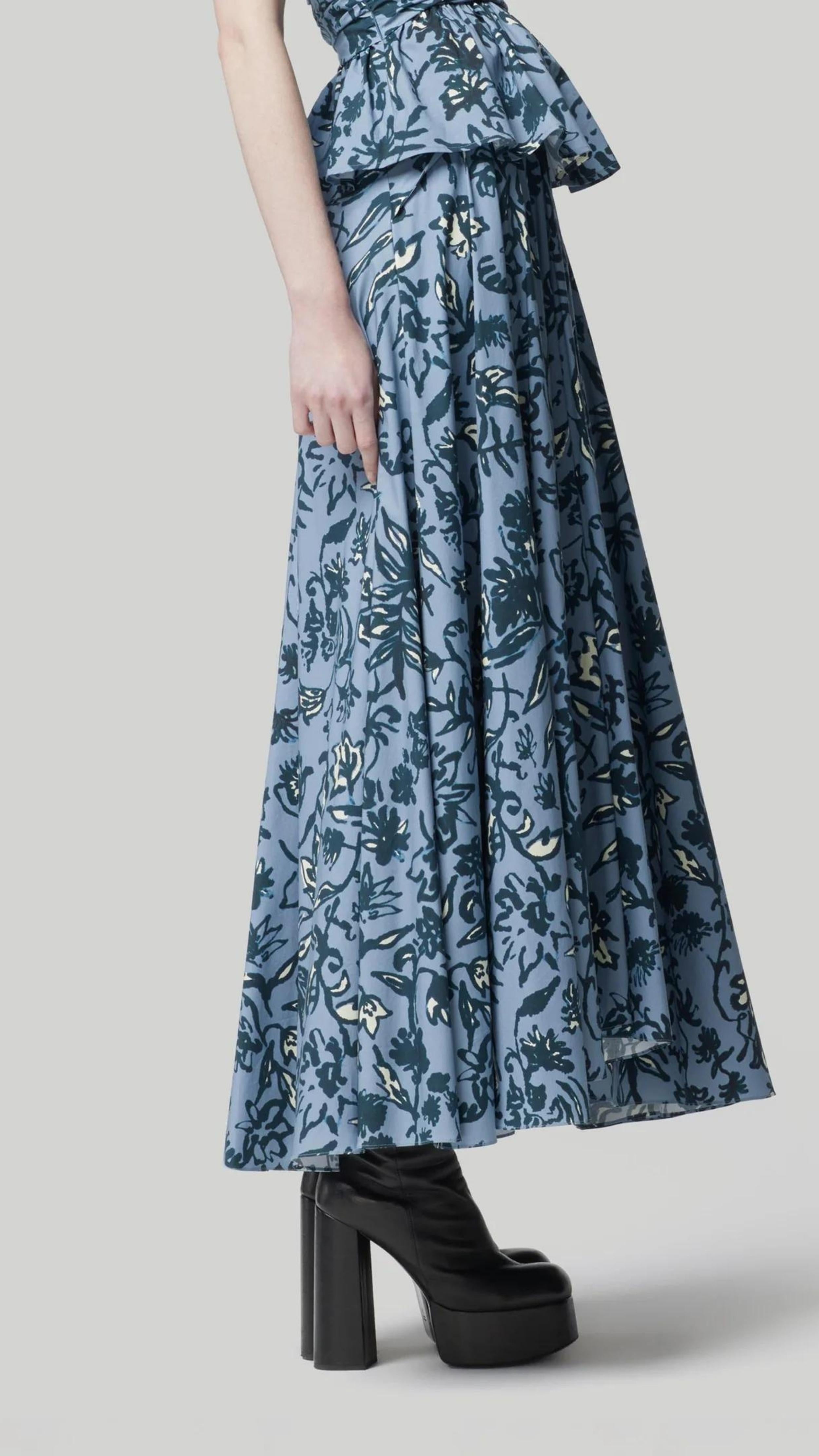 Pythia Skirt in Amsonia Shibori Flower - 3