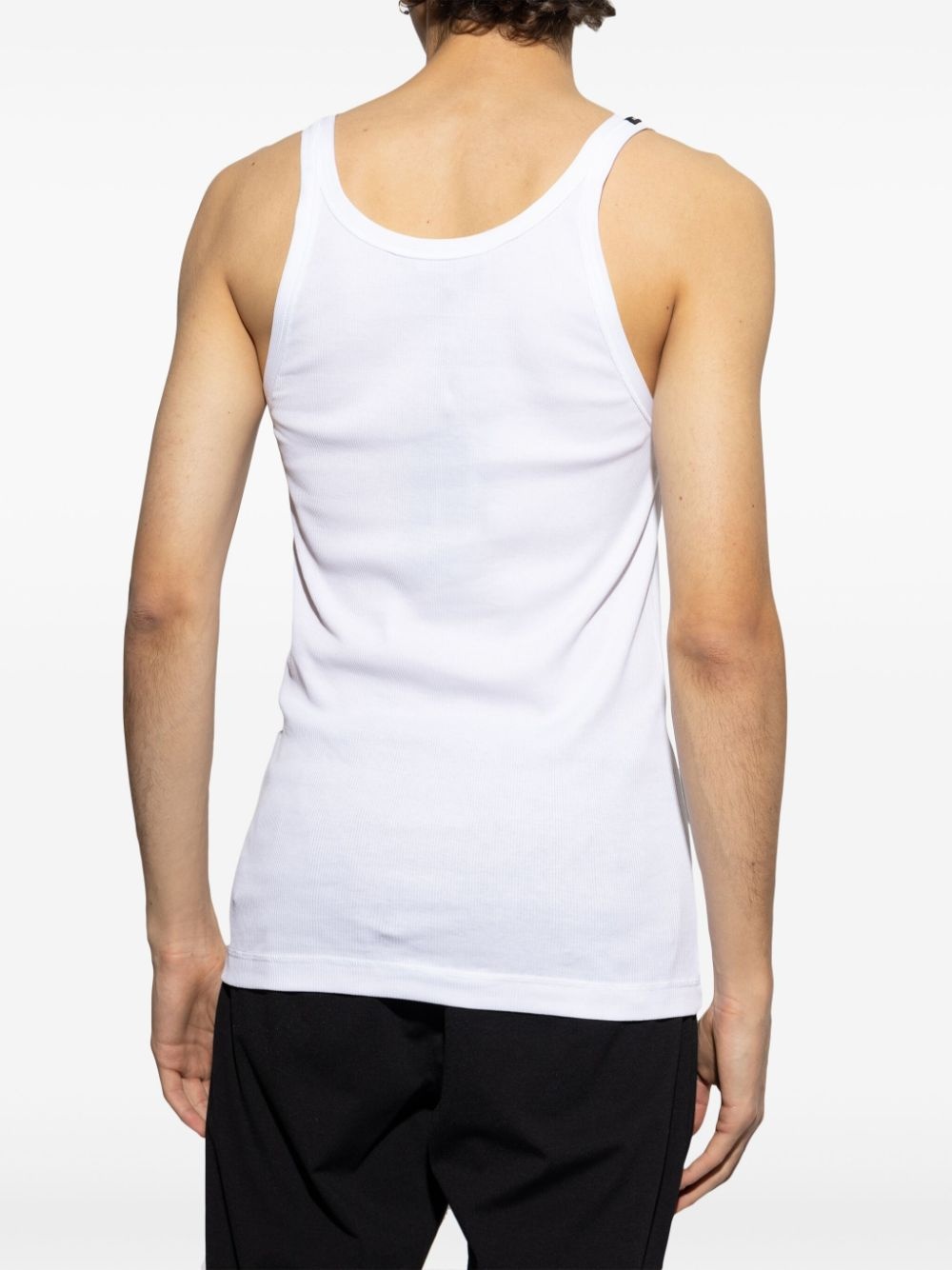 logo-embroidered vest - 4