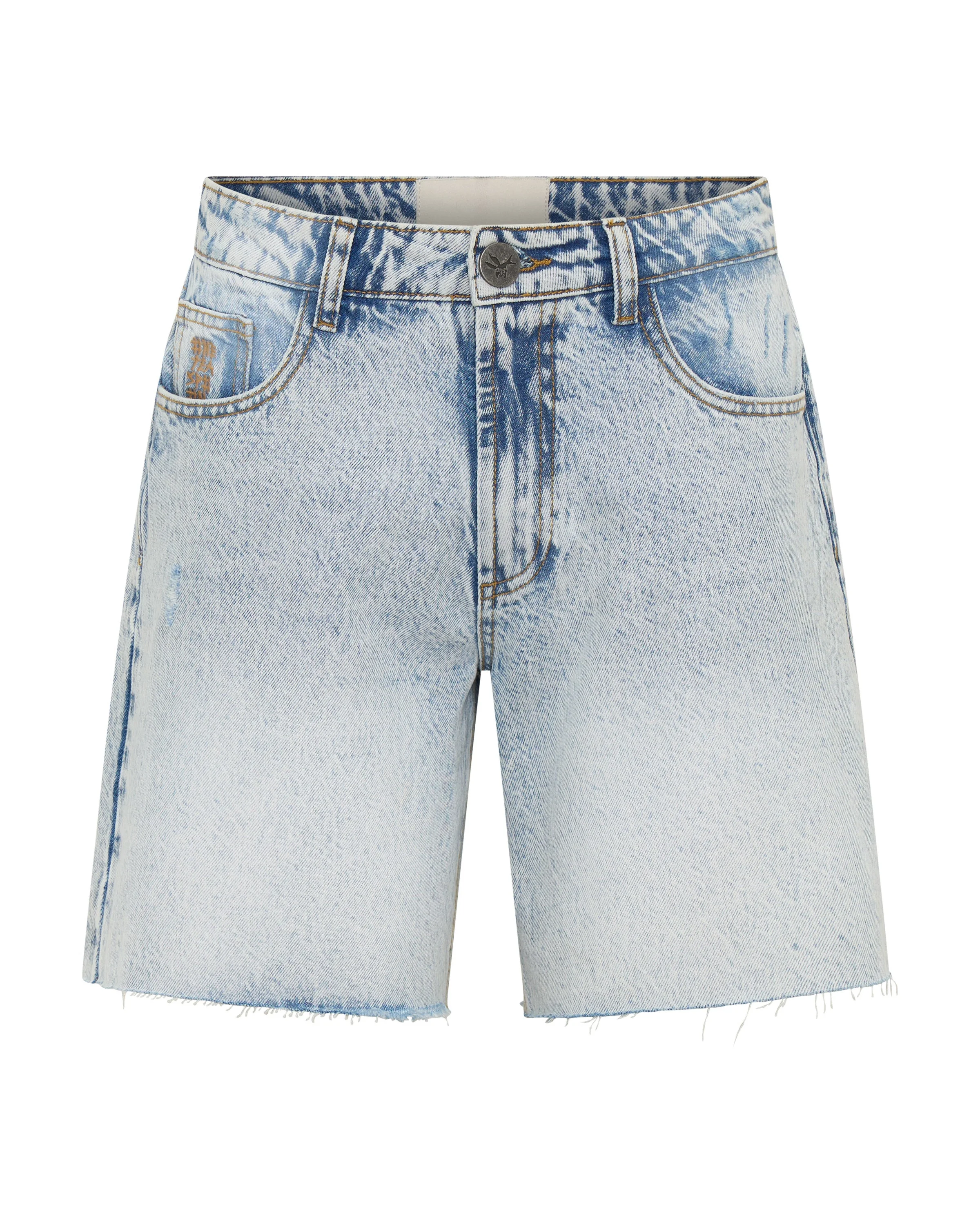 Jackson Mid Waist Wide Leg Shorts - Whisper Blue - 1