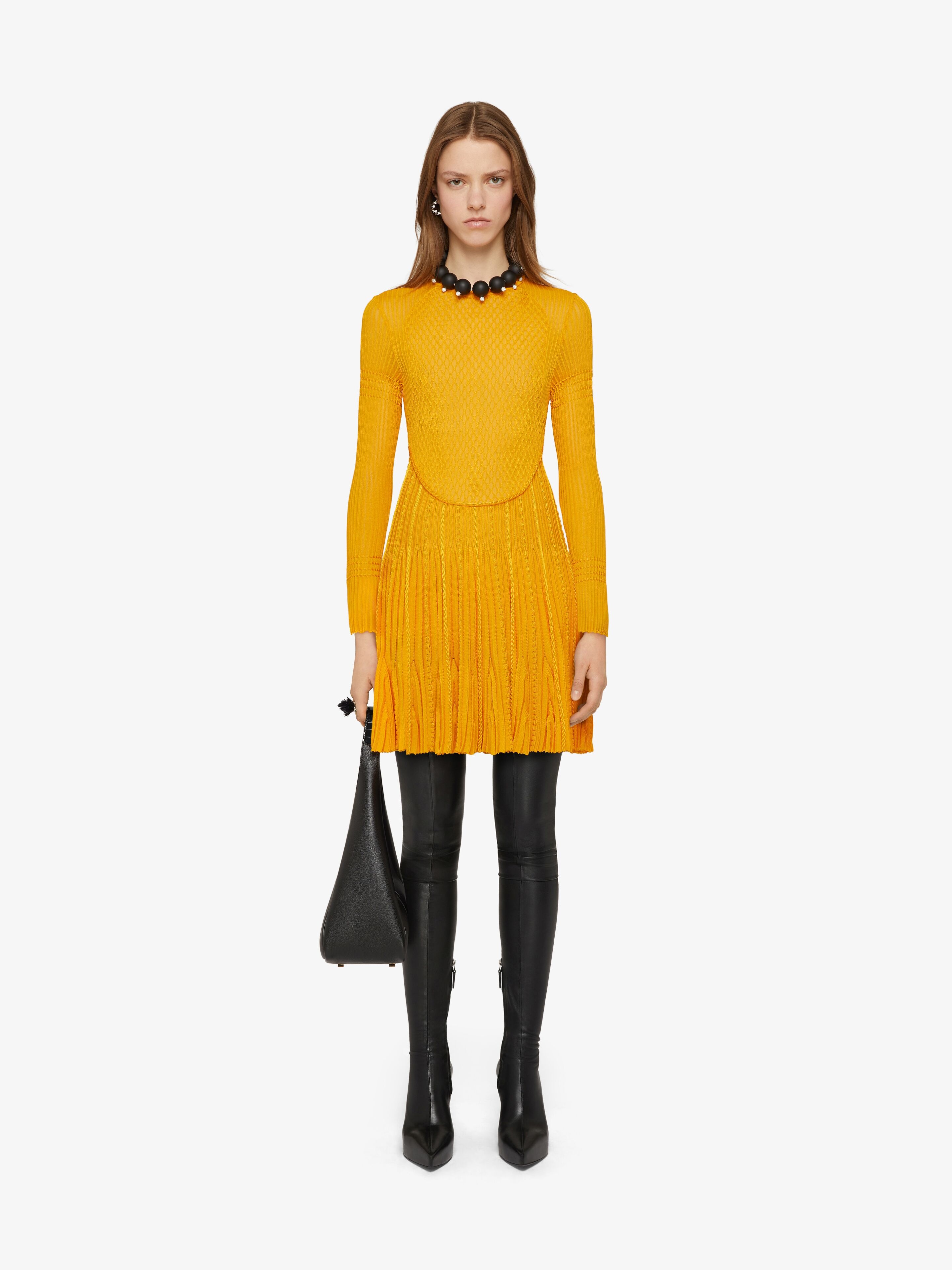 DRESS IN PLEATED KNIT - 2