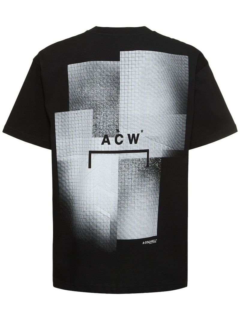 BRUTALIST PRINT COTTON JERSEY T-SHIRT - 1